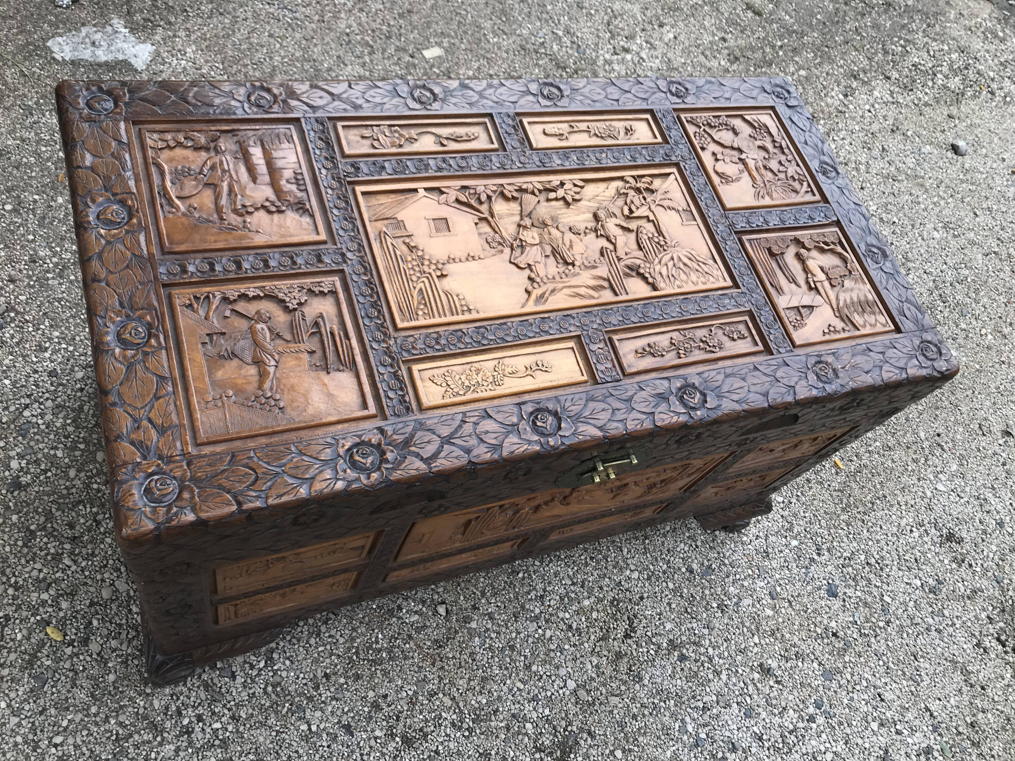 Indonesian sculpted chest