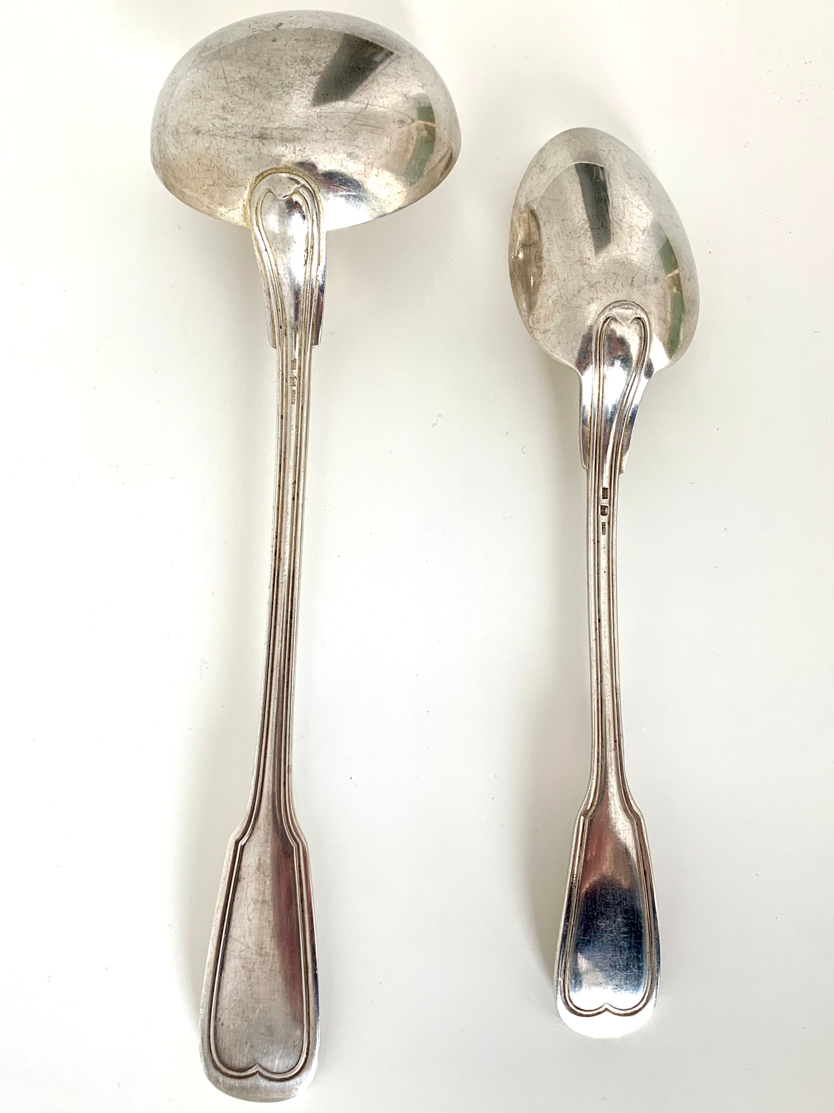 Louche et cuillère métal argenté