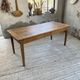Cherry farmhouse table with spindle legs, 1950s