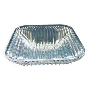 XL Mid-Century Czech Modern Crystal Art Glass Bowl, 1960s