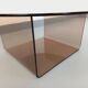 Vintage round coffee table in glass and plexiglass, Space Age style from the 70s.