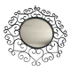 Miroir en fer forgé noir chaty vallauris années 50