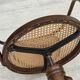 1950s, swivel armchair, bent wood, furniture mesh.