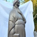 Art Deco statue representing an allegory of knowledge (reading and writing)