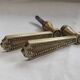 Pair of Louis XVI style beaded bronze door handles