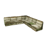 Rolf Benz modular corner sofa - green velvet - 1970s