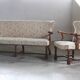 Vintage Danish Art Deco Pair of Armchairs in Solid Oak - 1940s