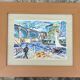 Tableau peinture moderne vue du pont de Chatou XXe