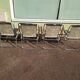 Lot de 4 chaise de camping pliante vintage bleu fleur