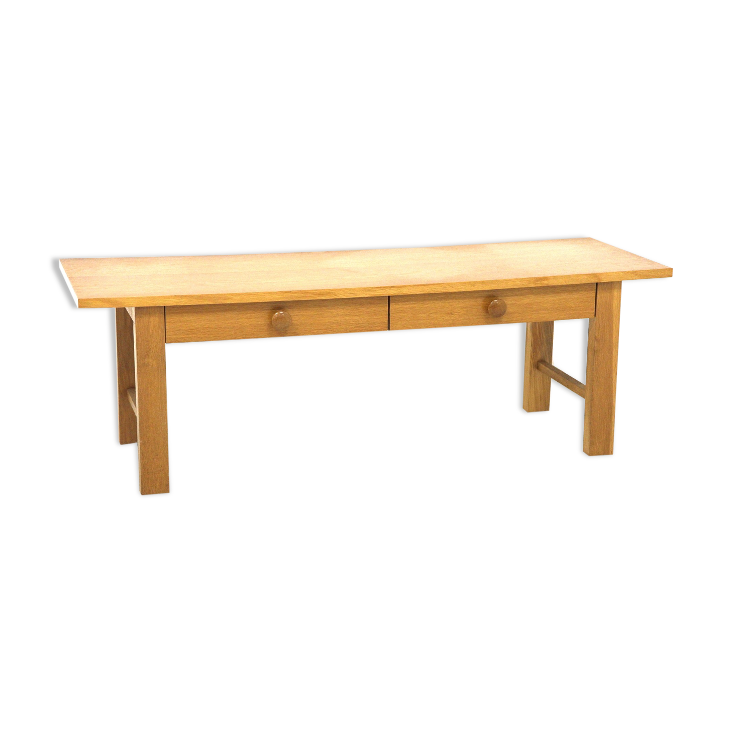 Minimalist oak bench, Sweden, 1960