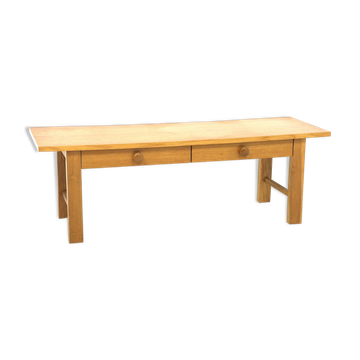 Minimalist oak bench, Sweden, 1960