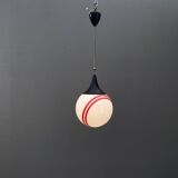 Hanging Pendant Lamp with Round Glass Shade