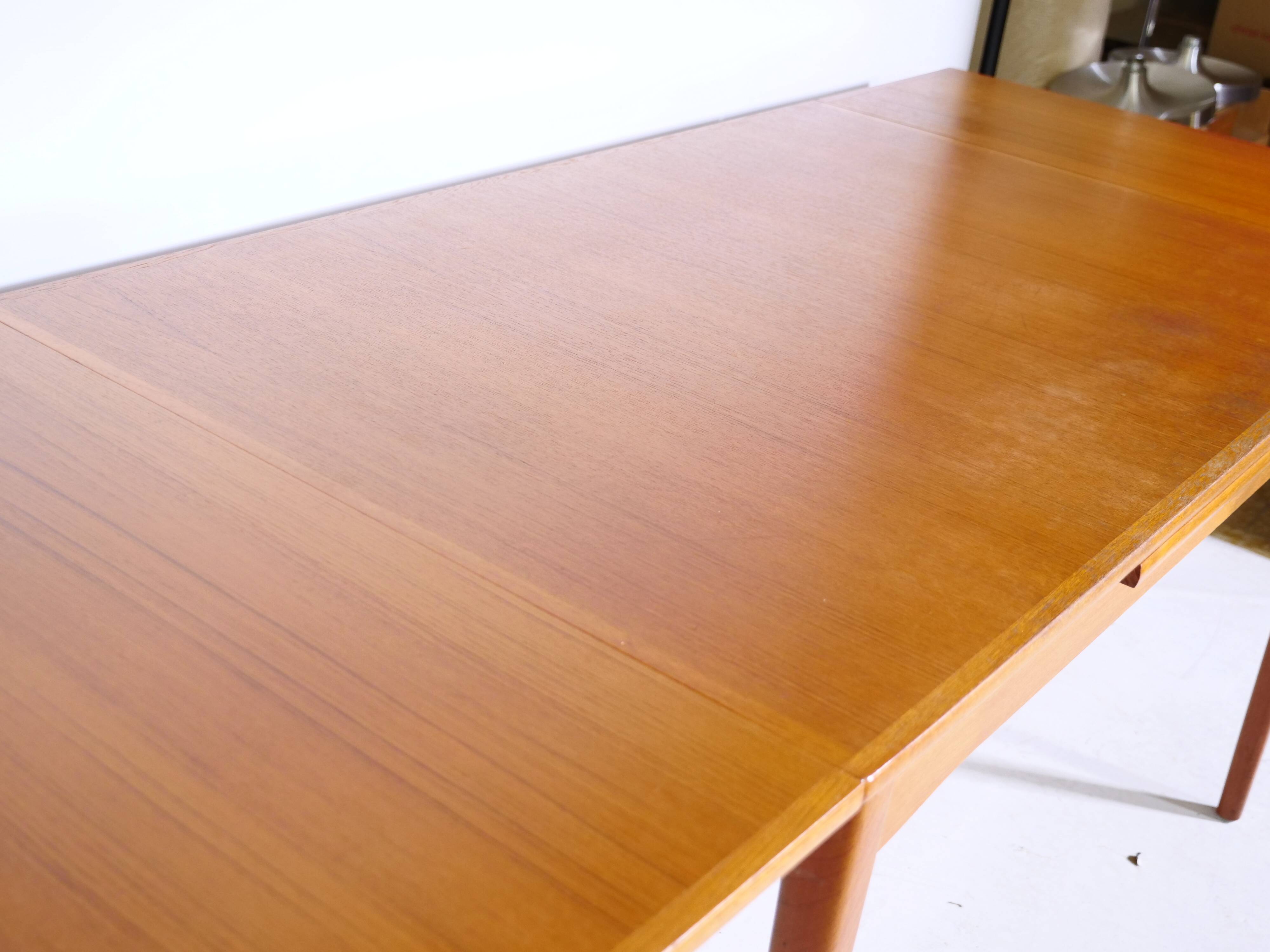 Mid-Century Teak Dining Table from Denmark, Extendable, 1960s