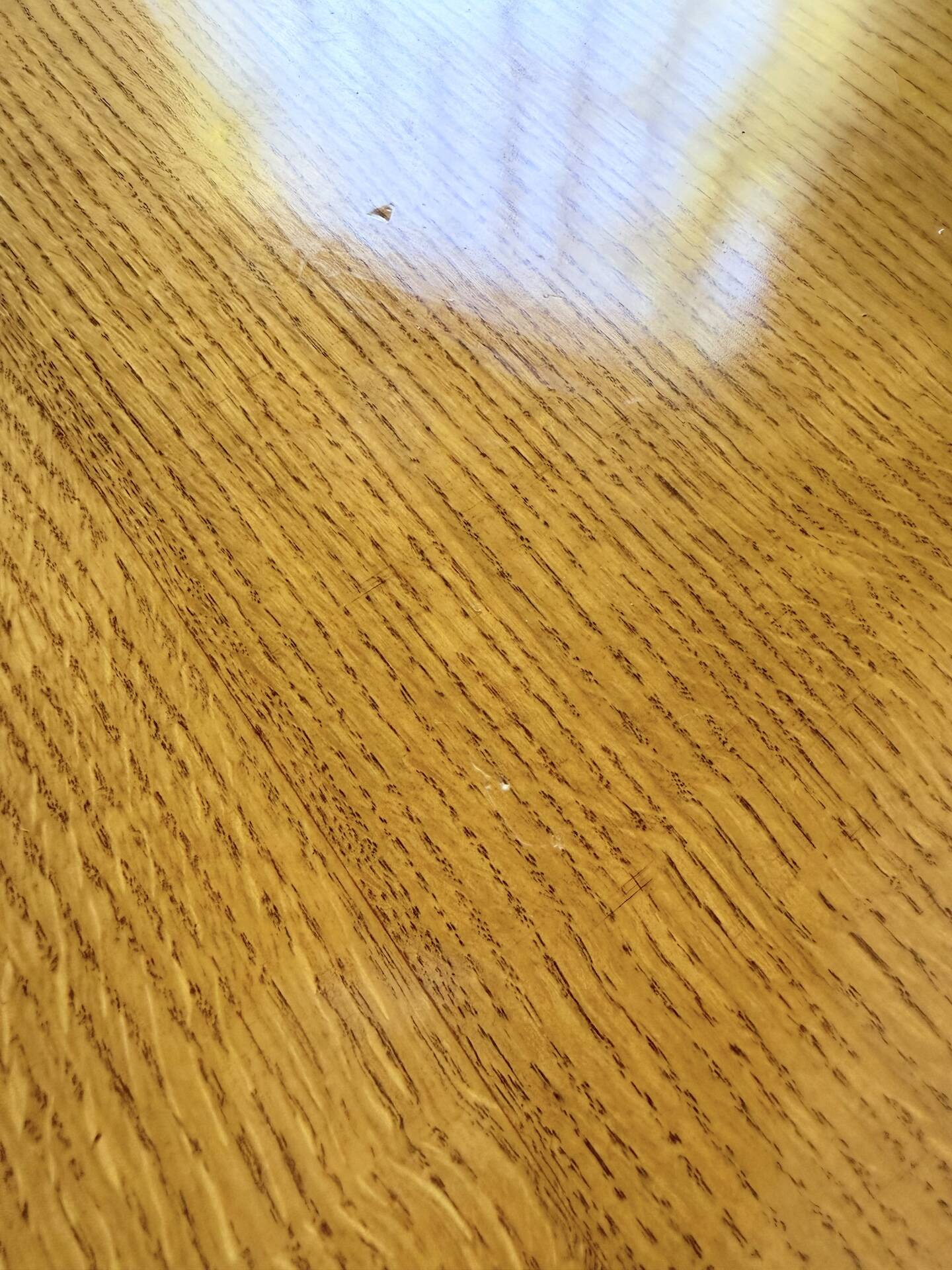 1950s round tripod oak coffee table
