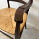 Vintage solid wood chair with a straw seat – Chic country style