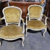 Pair of armchairs cabriolet louis xv