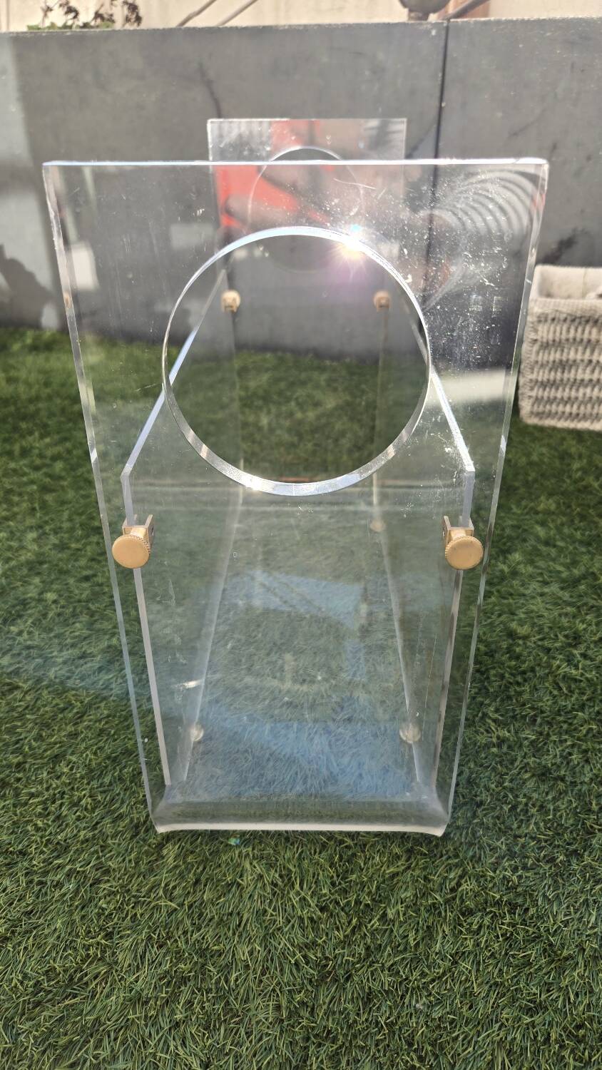 Michel Dumas vintage plexiglass magazine rack