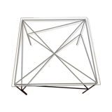Coffee table in glass and wrought iron