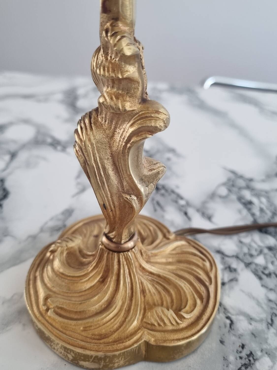 Vintage gold lamp base