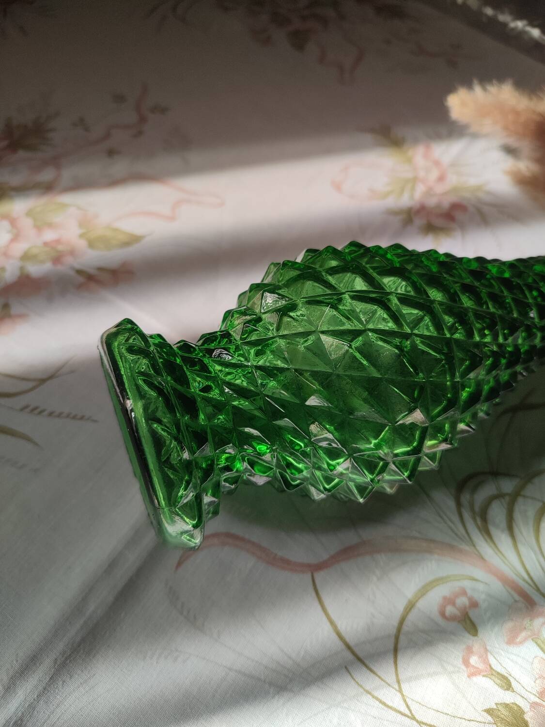 Vase with green spikes from Italy, vintage 60s