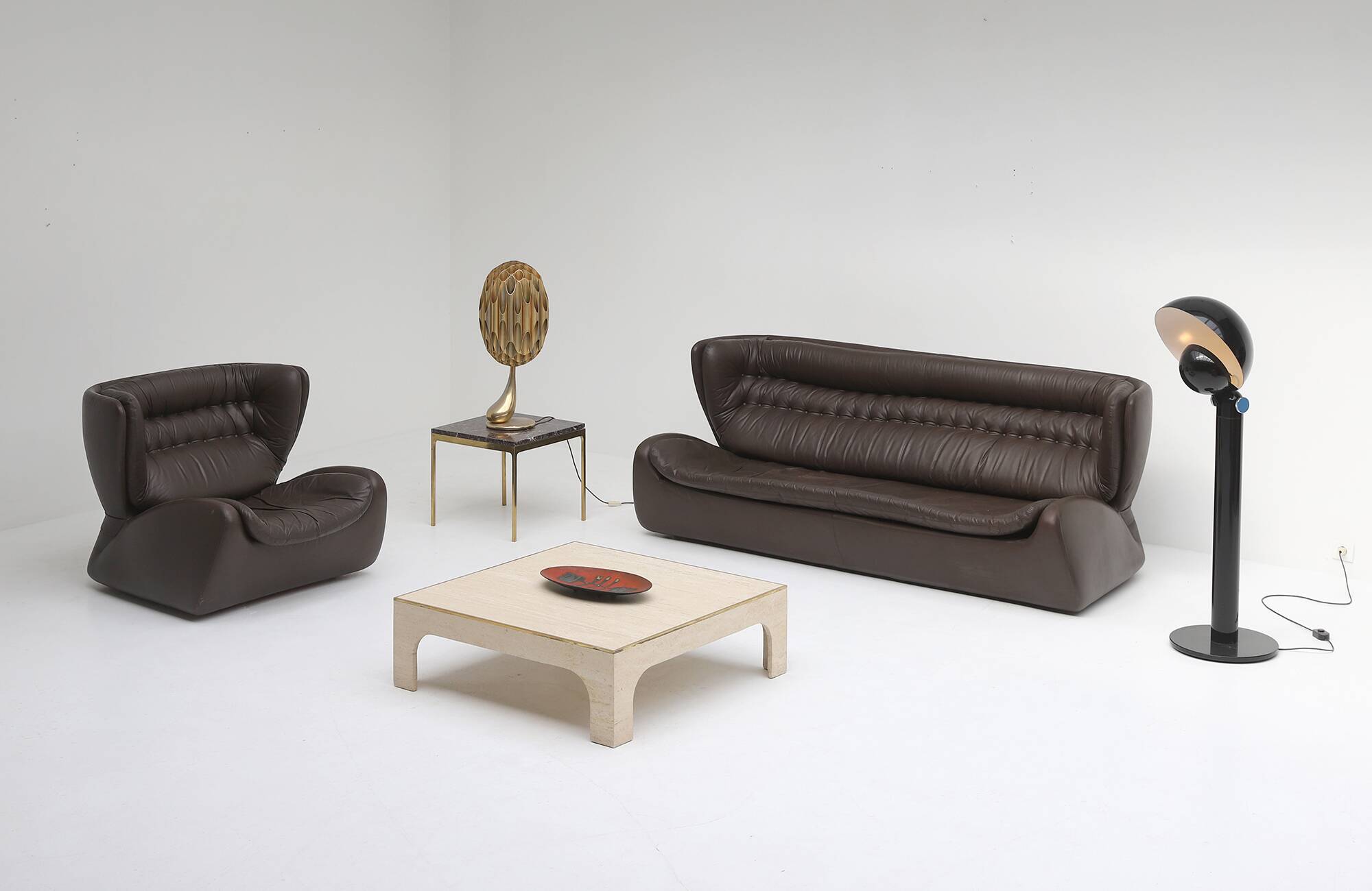 three-seat sofa model Pasha, manufactured in the 1970s by Durlet, Belgium.