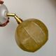 Vintage yellow glass globe wall light