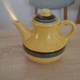 Cafetière vintage jaune paille Gien modèle "Djerba"