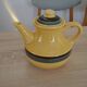 Vintage straw yellow Gien coffee maker, "Djerba" model