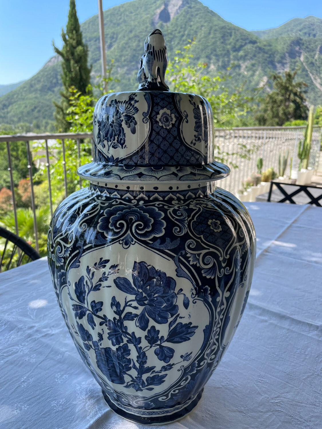 Delftware vase by Boch Royal Sphinx