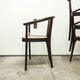 Table and 6 armchairs Baumann Diese, design Pagnon Pelhaître, Wenge color and red,