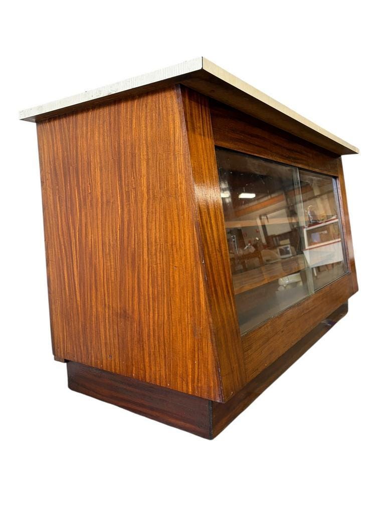 Vintage wooden shop counter/display case