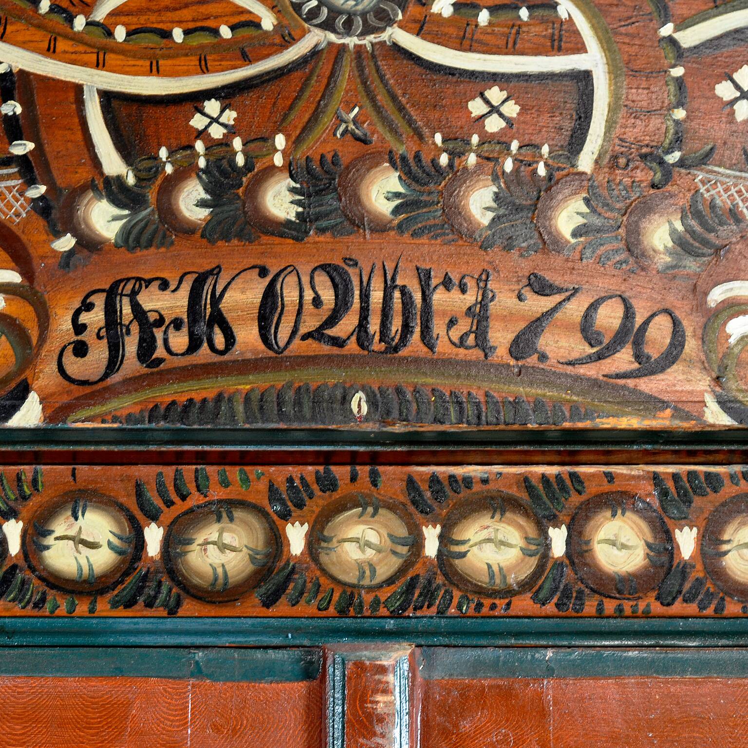 Sideboard, painted cabinet from Dalarna, Sweden 1799