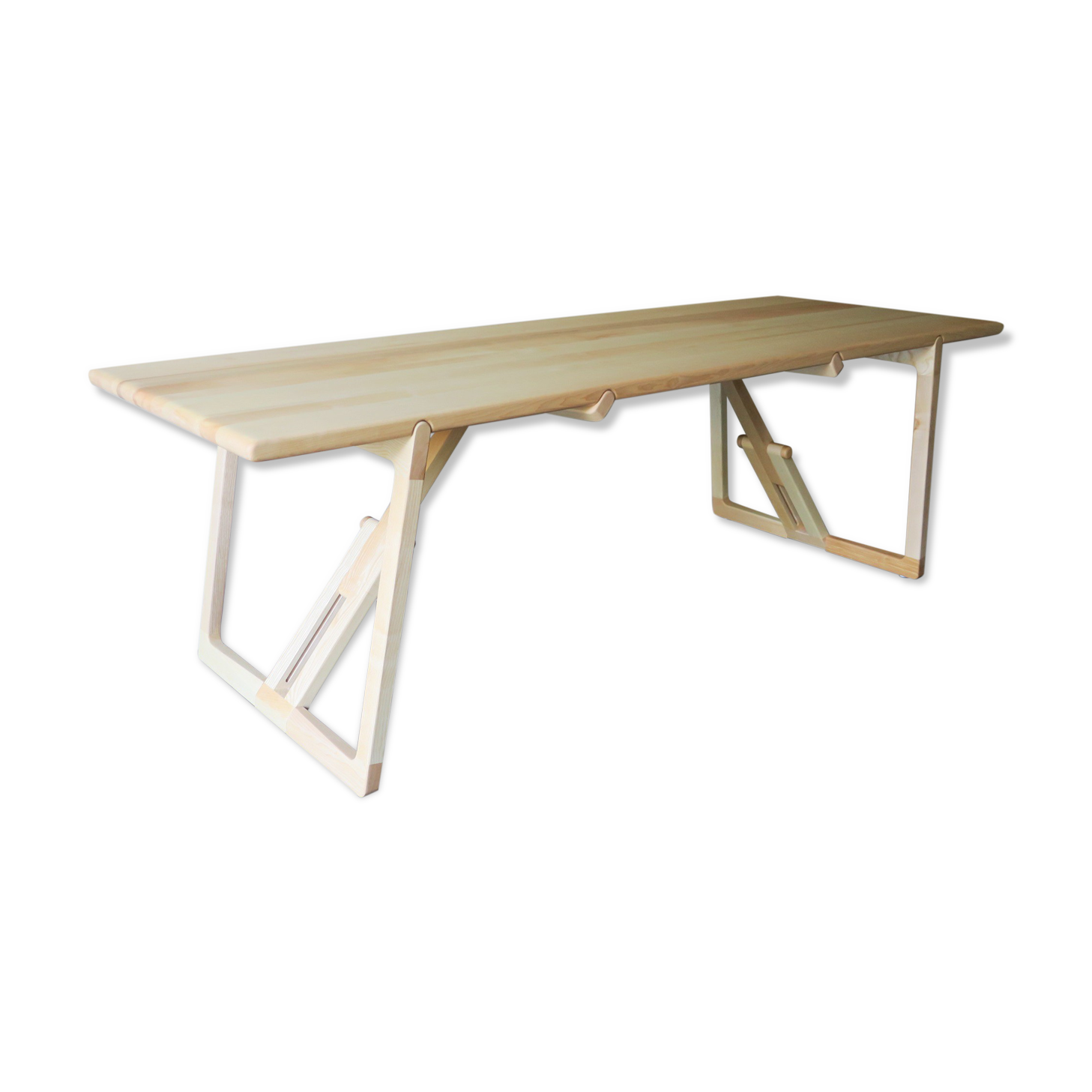 Solid ash dining table, Belgium
