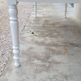 Rustic oak bistro farm table with louis philippe legs - 2m