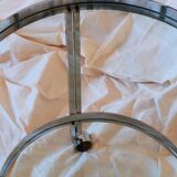 Vintage chrome and glass serving trolley from the 1970s