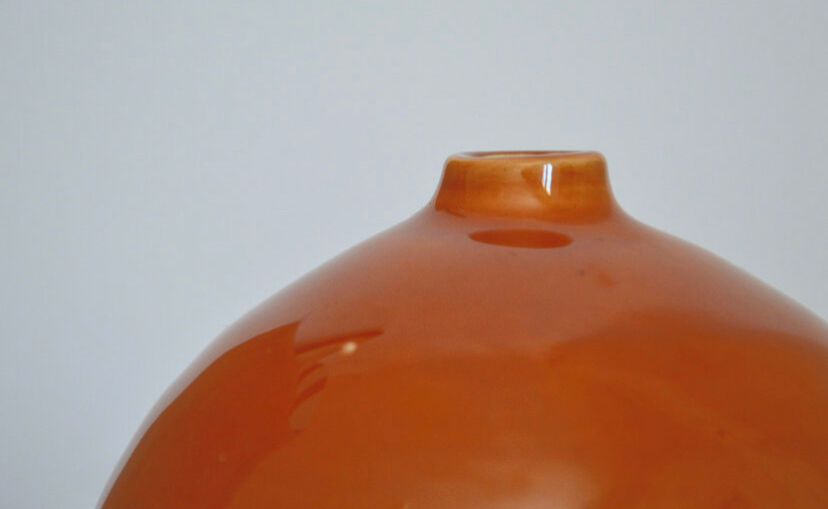 Vase or handmade soliflore terracotta color, minimalist design