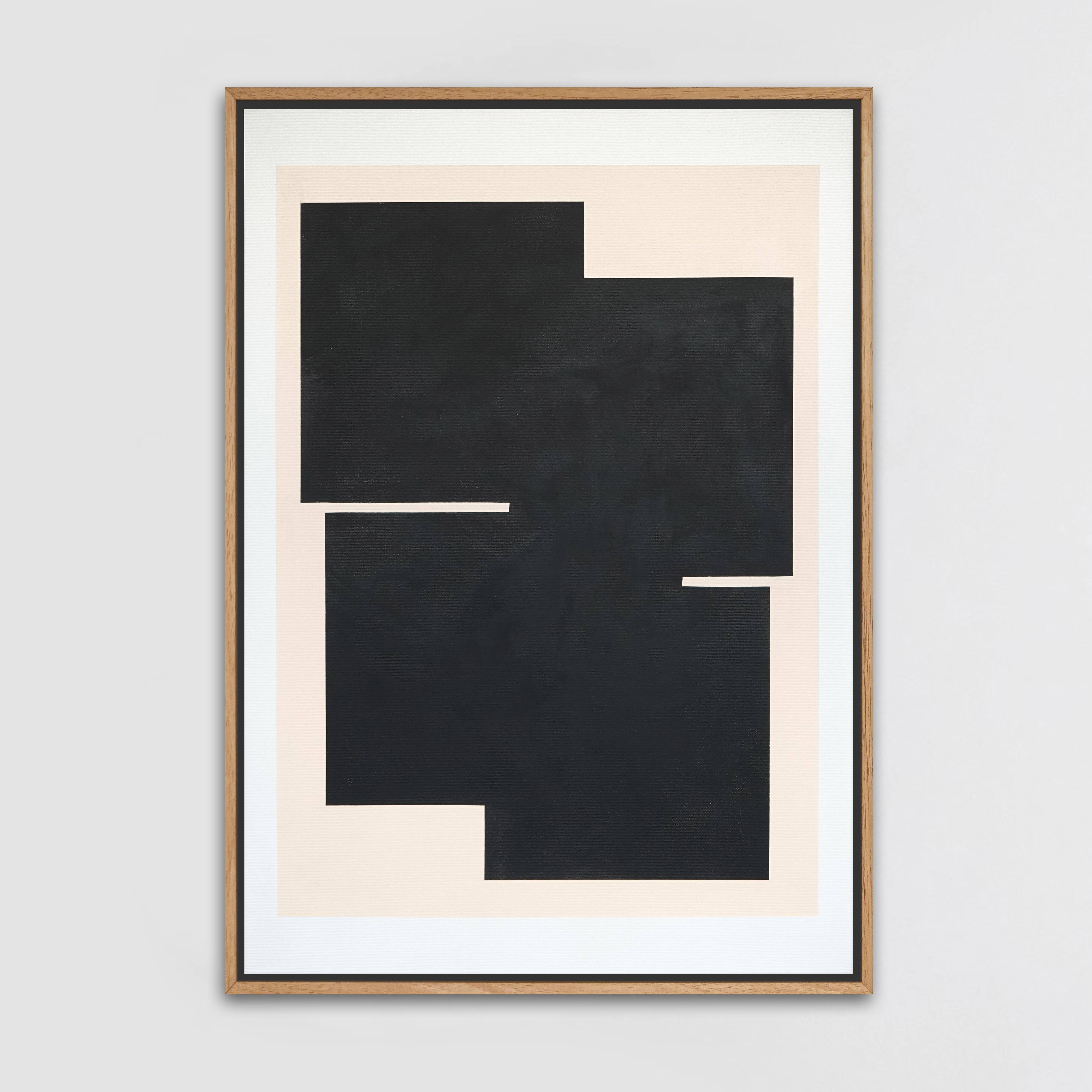 Original abstract painting, Black sign B05