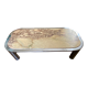 Marble table feet chrome steel vintage Italian