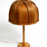 1970s Swedish pine bent veneer table lamp by GB Solbackens Svarveri