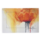 Tableau Huile sur toile cntemporaine, signature à identifier