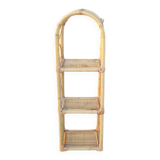 Ancienne colonne 3 étagères en bambou et osier