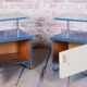 Czech Bauhaus Bedside Tables in Chrome and Lacquered Wood, 1930s, Set of 2
