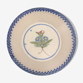 old plate in Charolles earthenware