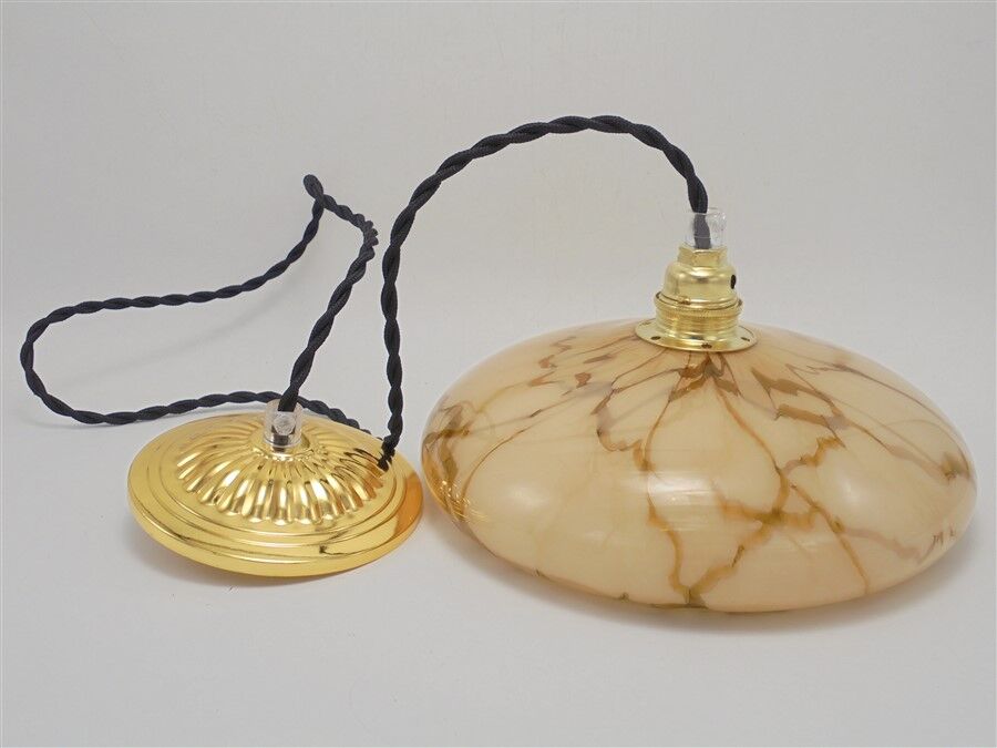 Suspension verre marbré