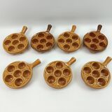 7 snail frying pans 6 ceramic holes