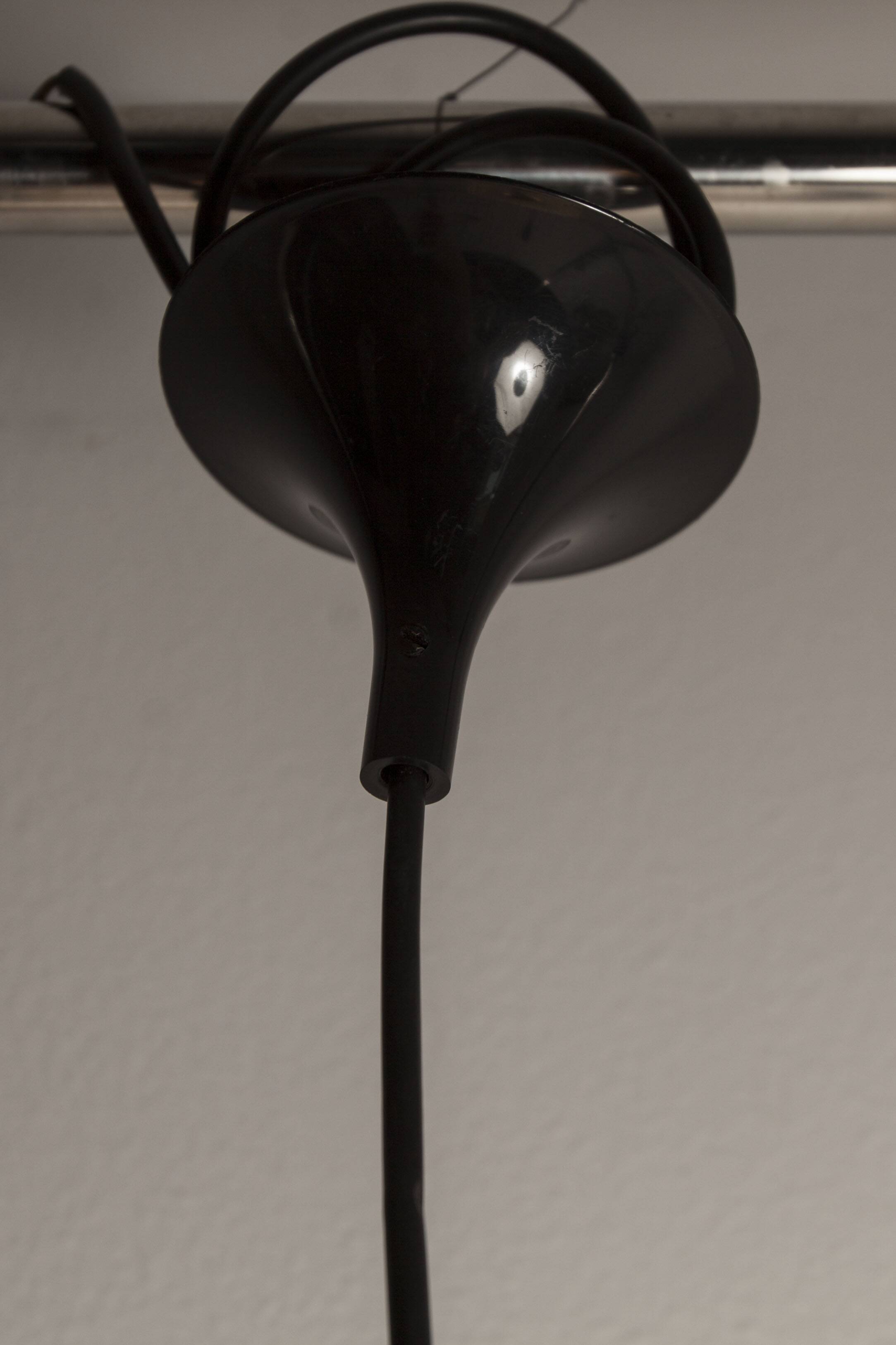 1970 white opaline tulip cone pendant lights (6 available)