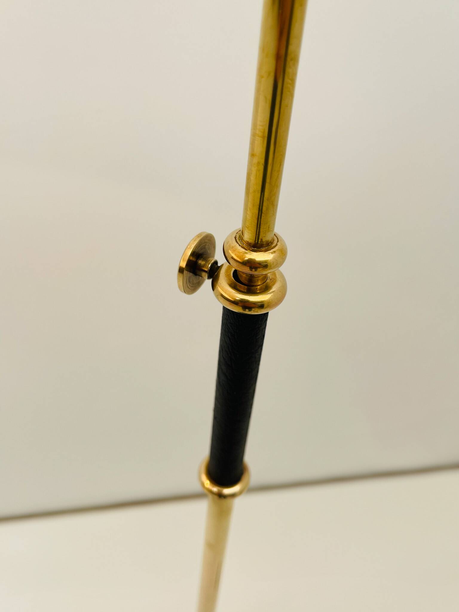 Adjustable brass floor lamp. France, 1970