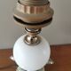 Vintage lamp base in wood and gold metal