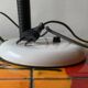 Vintage white and black metal desk lamp