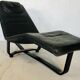 VINTAGE MID-CENTURY BLACK LEATHER CHAISE LOUNGE BY INGMAR RELLING